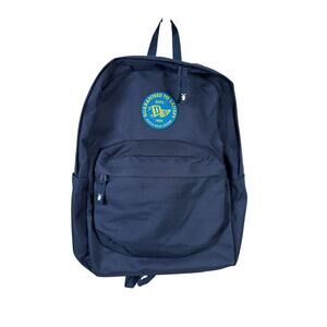 Dutch Bros Backpack Unisex Navy Blue New Logo Design Embroidered Zip Front